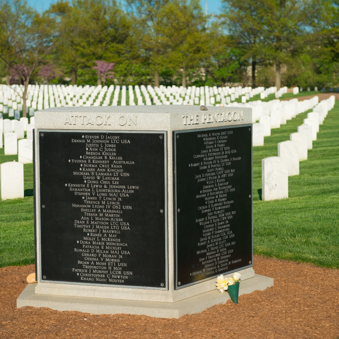 Never forget the heroes and loved ones we lost on Sept. 11, 2001. Today, we remember and honor their memory. Next time you're visiting Arlington National Cemetery, take the Arlington National Cemetery Tour and pay your respects at the Pentagon Group Burial Marker. ❤️