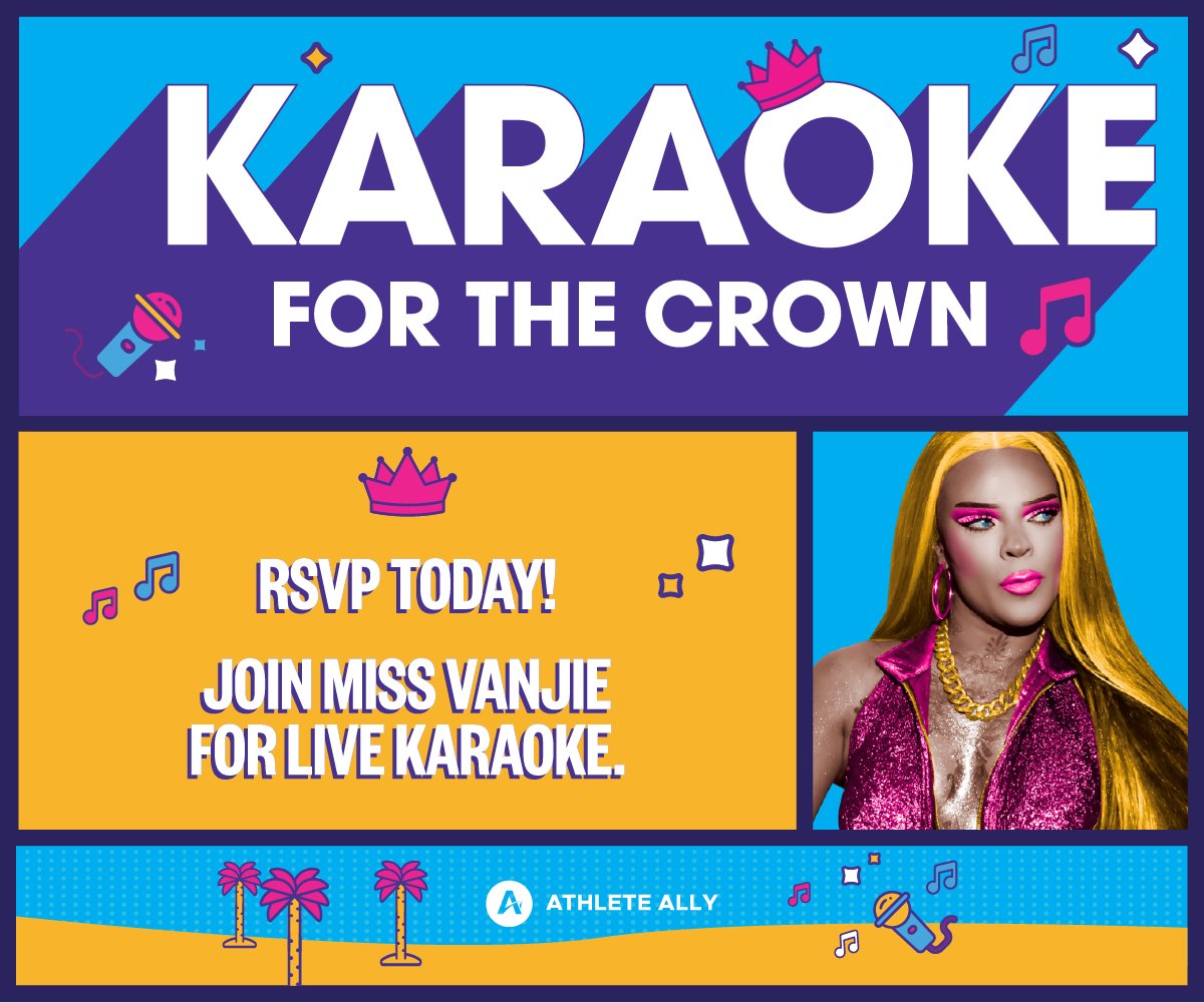 Join us for KARAOKE FOR THE CROWN, a free, competitive spin on karaoke with the one &amp; only <a href="/VanessaVanjie/">Vanessa Vanjie Mateo</a>! This event champions Athlete Ally’s work to make sport more inclusive while inspiring athletes to advocate for LGBTQIA+ equality. RSVP today: karaokeforthecrown.optivate.agency/tour/