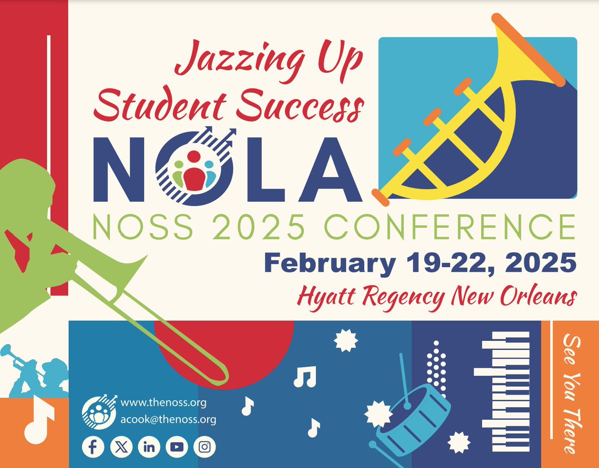 It’s all about student success in New Orleans on February 19-22, 2025! Learn more about the NOSS annual conference at thenoss.org. <a href="/NOSSbuzz/">NOSS</a>