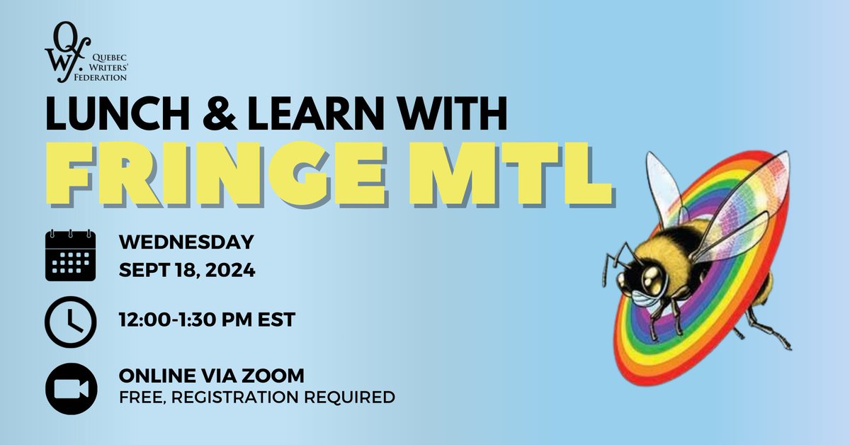 Introducing #MontrealFringe!

Join us for this #LunchAndLearnLearn next Wednesday with Amy Blackmore, who will tell us all about “fringing" and how artists can get involved. Free and open to all.

Register to get the Zoom link: ow.ly/ZpbZ50TjsKC