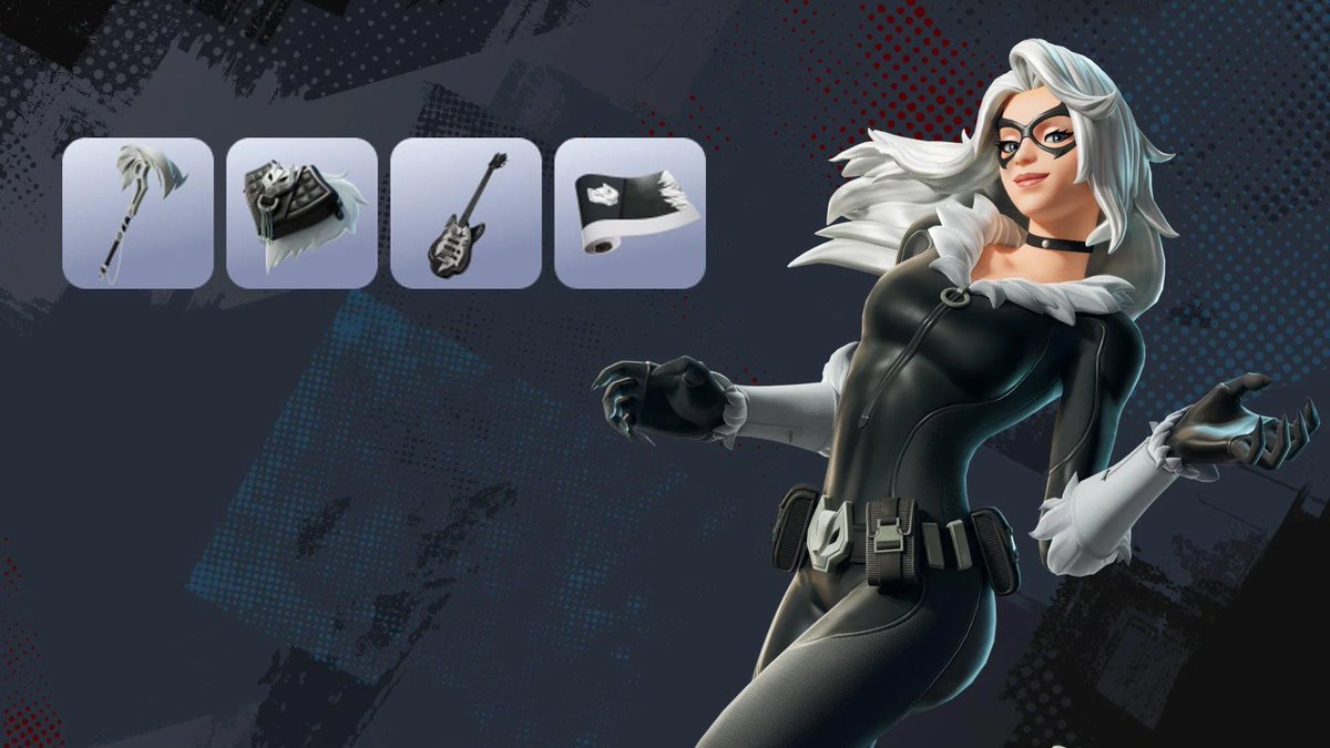 ShiinaBR's tweet photo. NEW BLACK CAT COLLABORATION LEAKS 🔥

- Black Cat Skin:  1,500 V-Bucks
- Pickaxe &amp; Guitar: Each 800 V-Bucks
- Item Wrap: 500 V-Bucks
- Full Bundle: 2,300 V-Bucks

RELEASE DATE: Friday at 8pm ET 👀

(Information by @SpushFNBR) https://t.co/mUFxgcK45V