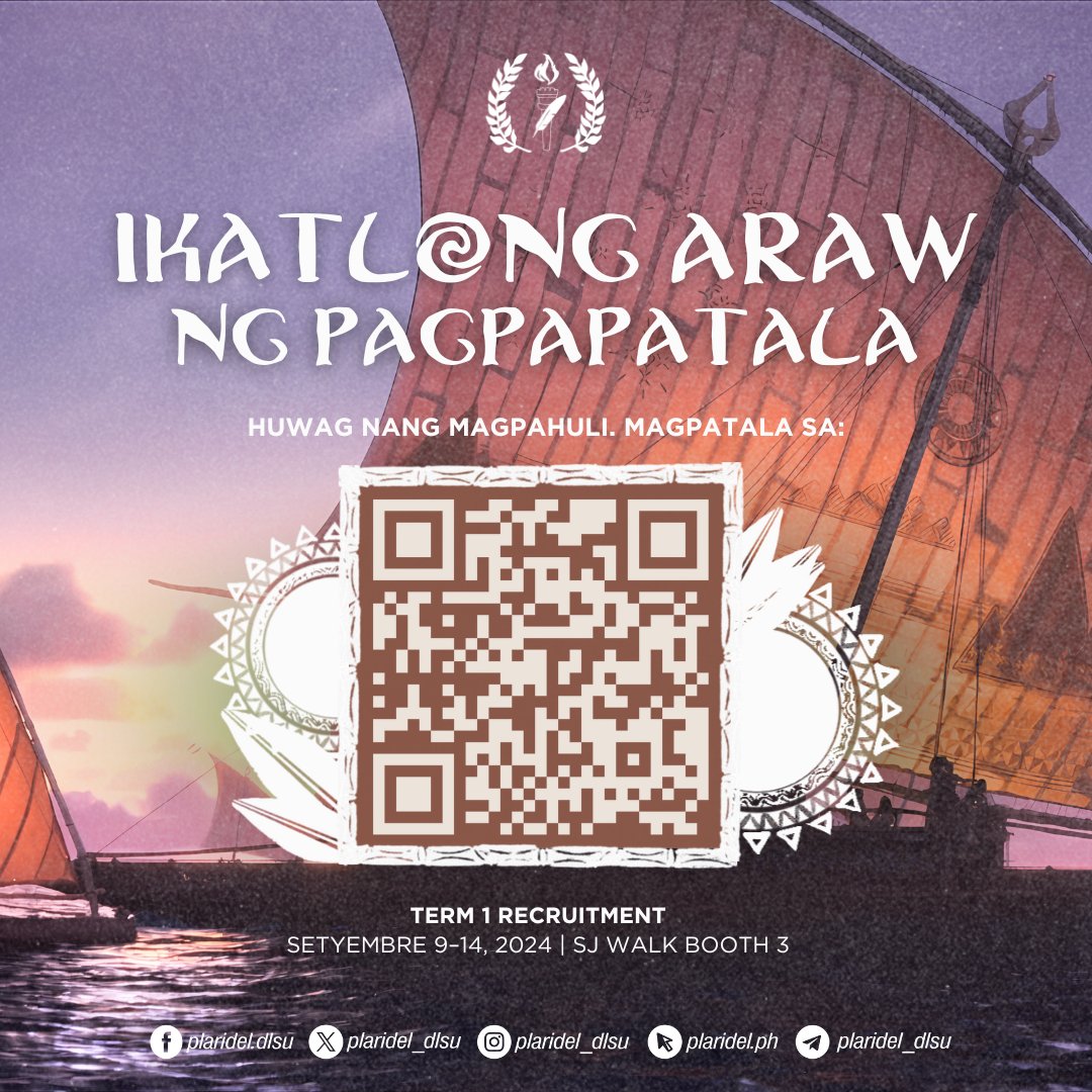 Plaridel_DLSU's tweet photo. Gamitin ang talento upang ihayag ang balita at danas sa pamayanang Lasalyano. 

Samahan kaming makipagsapalaran kontra sa daluyong ng umiiral na disimpormasyon sa lipunan. 

#APPlyNa https://t.co/sRY7Rg4uLD