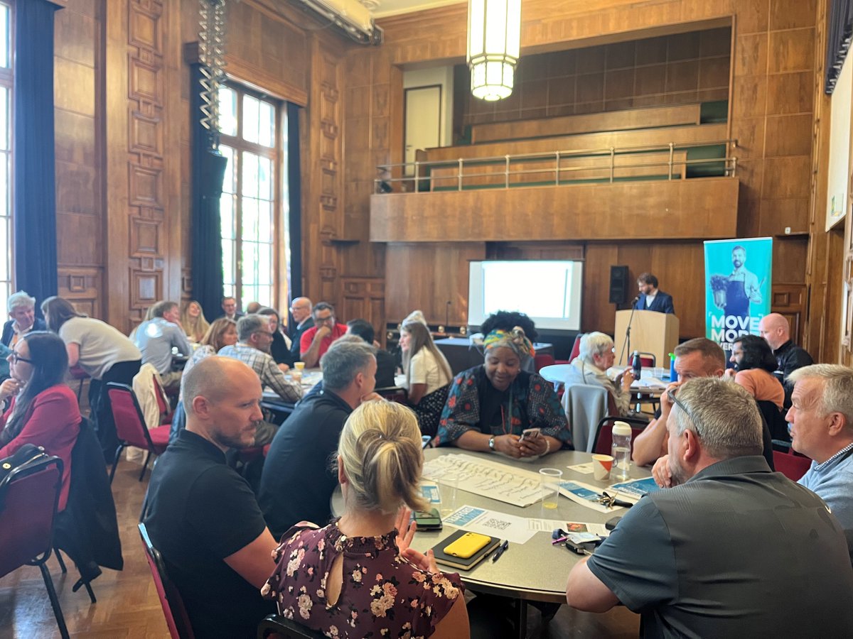 TraffordCouncil's tweet photo. On Friday, we were honoured to welcome local partners and community organisations to our annual Trafford Moving Conference.
A special thanks to @LisaDoddMayne, Director of Place at Sport England, for the engaging keynote speech.
#TraffordMoving https://t.co/GFt49PFz9i
