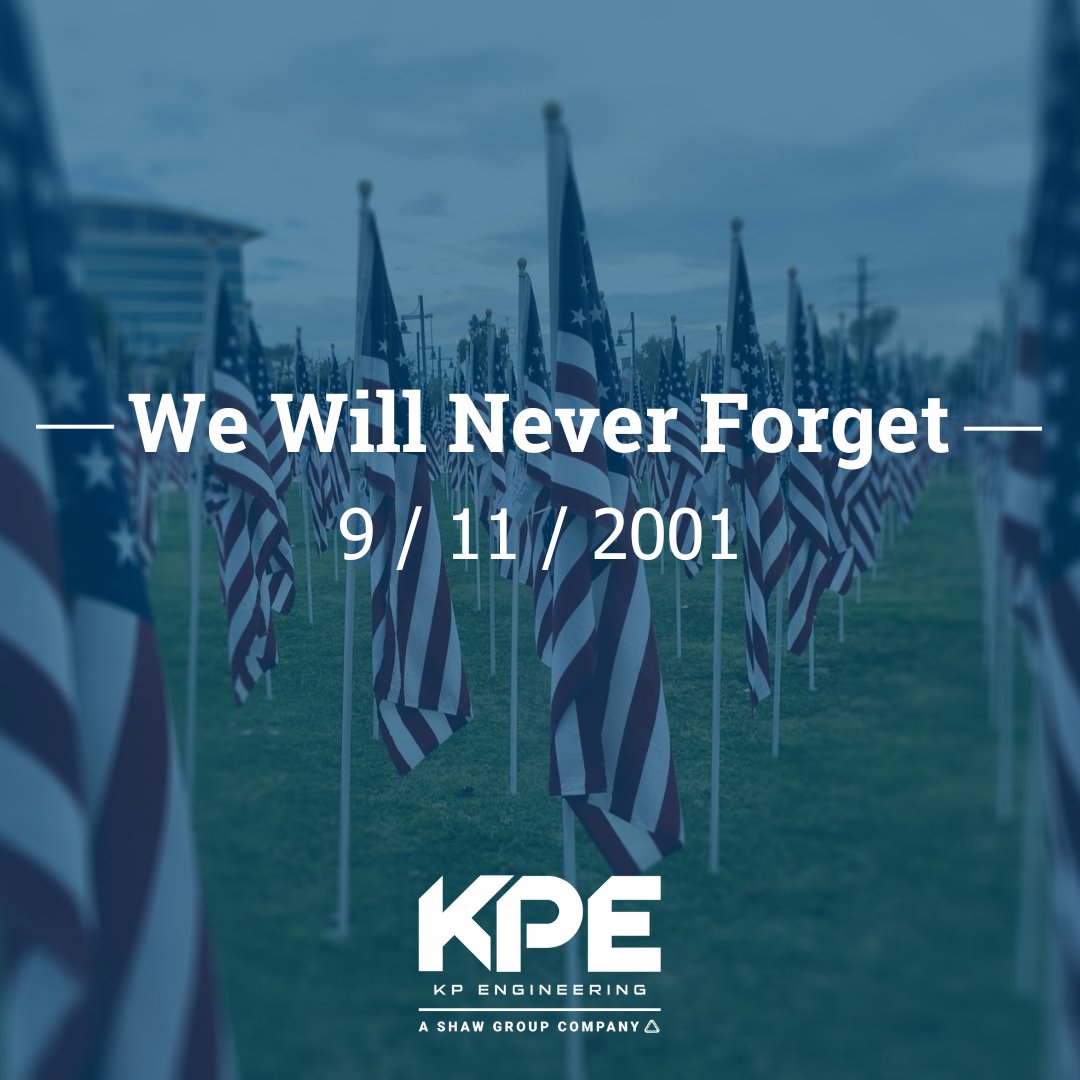 KPEngineeringLP's tweet photo. May we always remember those we lost on this day; and salute the bravery of those who fought and continue to fight for our freedom. #neverforget #september11 https://t.co/TOUUVSHxrc