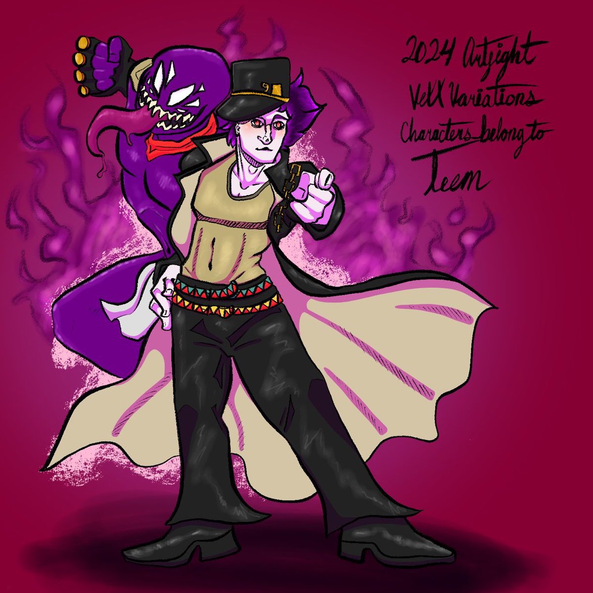 FurryVexx's tweet photo. My jojo themed attacks on Artfight this year🐬✨✨

#JoJosBizarreAdventure #JOJOsBizzareAdventure #jojoart #artfight #art #jojopose #stand #iggy #starplatinum #polneroff #jotaro https://t.co/IbzBgjaBQx