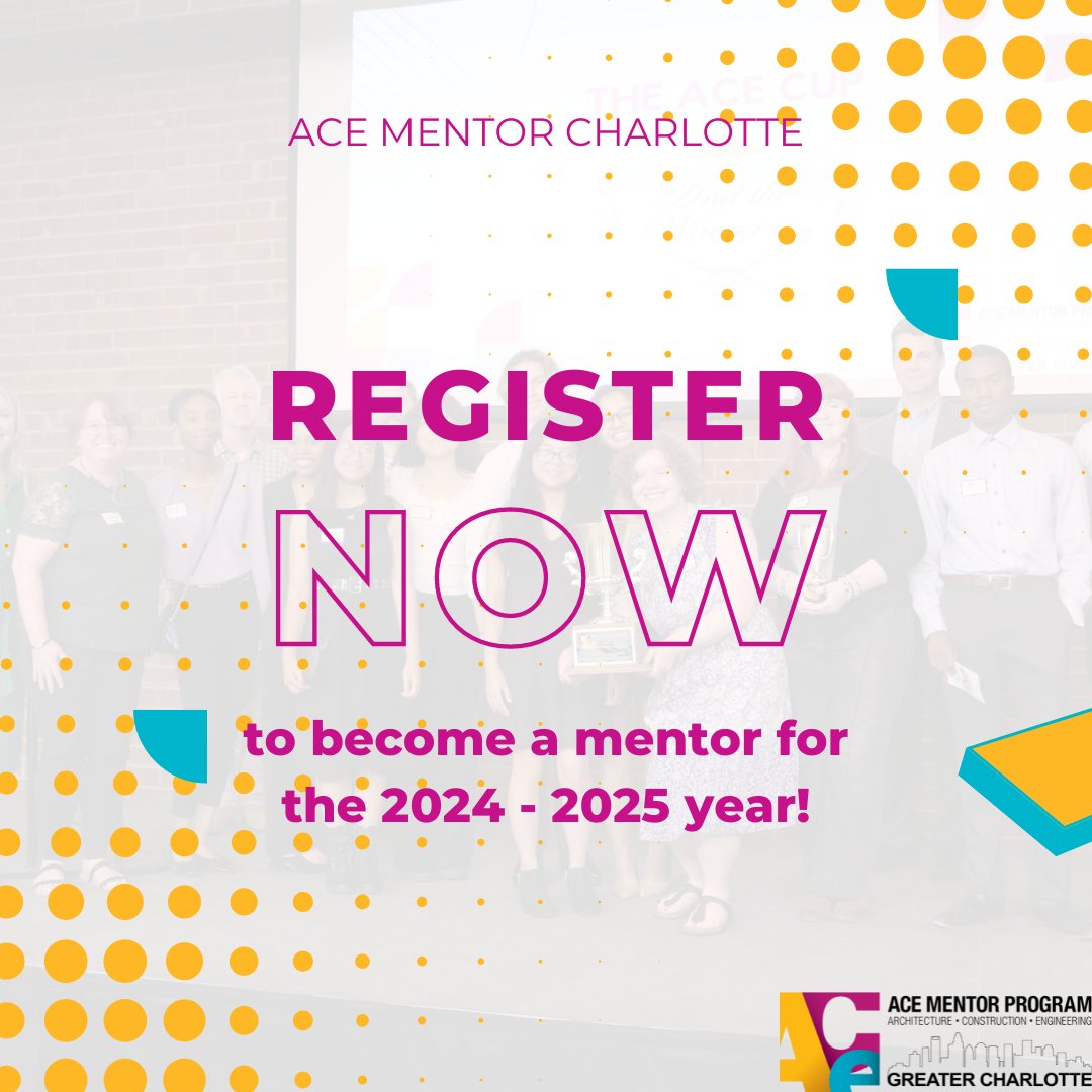 Mentor Registration is still open for the 2024 - 2025 ACE School year! 

We are looking for mentors in the construction, architecture, engineering and skilled trades industries! All titles are welcome to become a mentor! 

Register at the following link; app.acementor.org/registration/m…