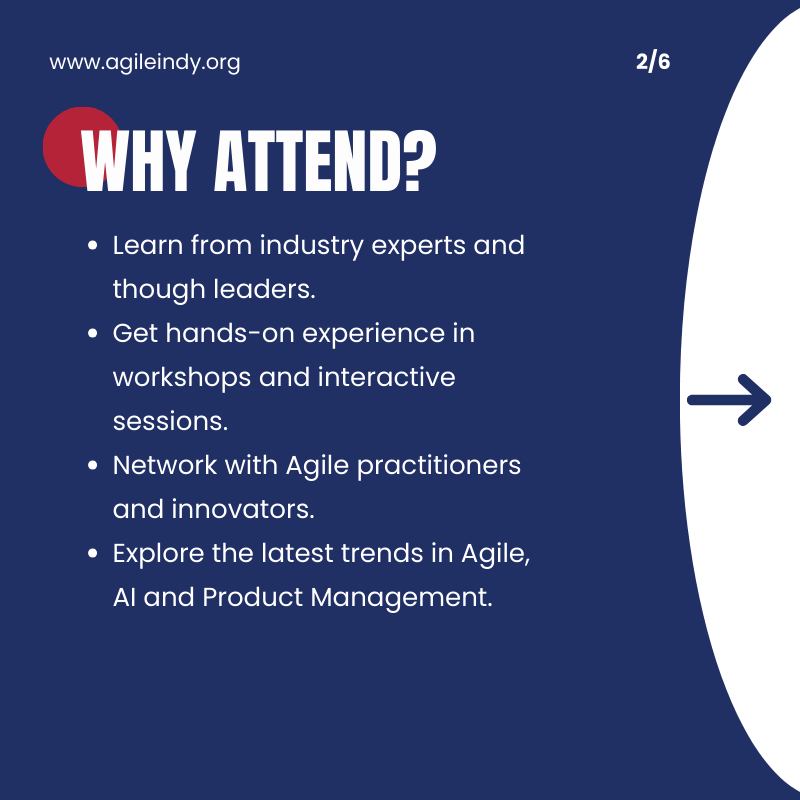 AgileIndy's tweet photo. Why Attend AgileIndy