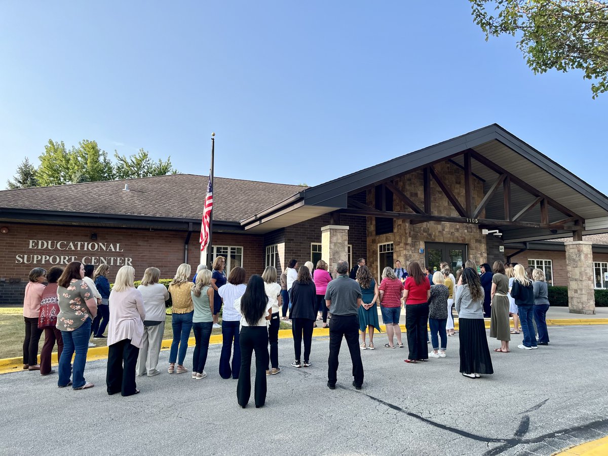 Woodland50News's tweet photo. We gathered together ESC for a moment of silence at 8:46 a.m. - the time the 1st plane hit the WTC on that tragic Sept morning. Many attendees shared where they were when it happened, and how it impacted them/their loved ones. #NeverForget #LifeintheW https://t.co/FFMNhkQ2BL