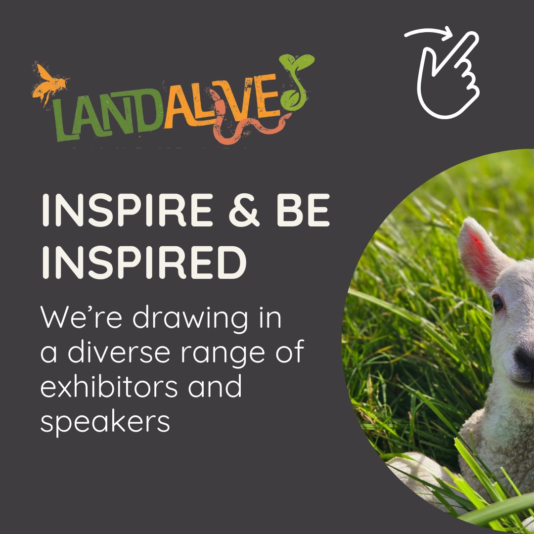 LandAliveSW's tweet image. Why should you attend LandAlive 2024?  
CONNECT  
DISCOVER  
INSPIRE &amp;amp; BE INSPIRED  
FUTURE PROOF   

Don't miss out, buy your ticket now&amp;gt; landalive.co.uk 

 #RegenerativeFarming #Sustainability #soilhealth #agroecolog