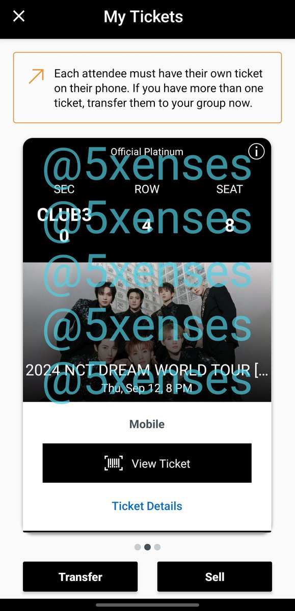 5xenses's tweet photo. WTS / want to sell
TWO (2) tickets to nct dream tds3 in LA at intuit dome september 12

- CLUB30 Row4 Seat 8+9
- $200 each
- venmo only !!
- proof in dms

#NCTDREAM #TDS3
#NCTDREAM_THEDREAMSHOW3
#NCTDREAM_WORLDTOUR #NCTDREAM_THEDREAMSHOW_LA
#TDS3INLA 
#NCTDREAM_THEDREAMSHOW3 https://t.co/RTyyExw2jM