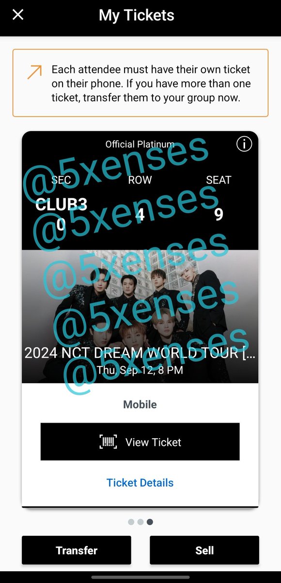 5xenses's tweet photo. WTS / want to sell
TWO (2) tickets to nct dream tds3 in LA at intuit dome september 12

- CLUB30 Row4 Seat 8+9
- $200 each
- venmo only !!
- proof in dms

#NCTDREAM #TDS3
#NCTDREAM_THEDREAMSHOW3
#NCTDREAM_WORLDTOUR #NCTDREAM_THEDREAMSHOW_LA
#TDS3INLA 
#NCTDREAM_THEDREAMSHOW3 https://t.co/RTyyExw2jM