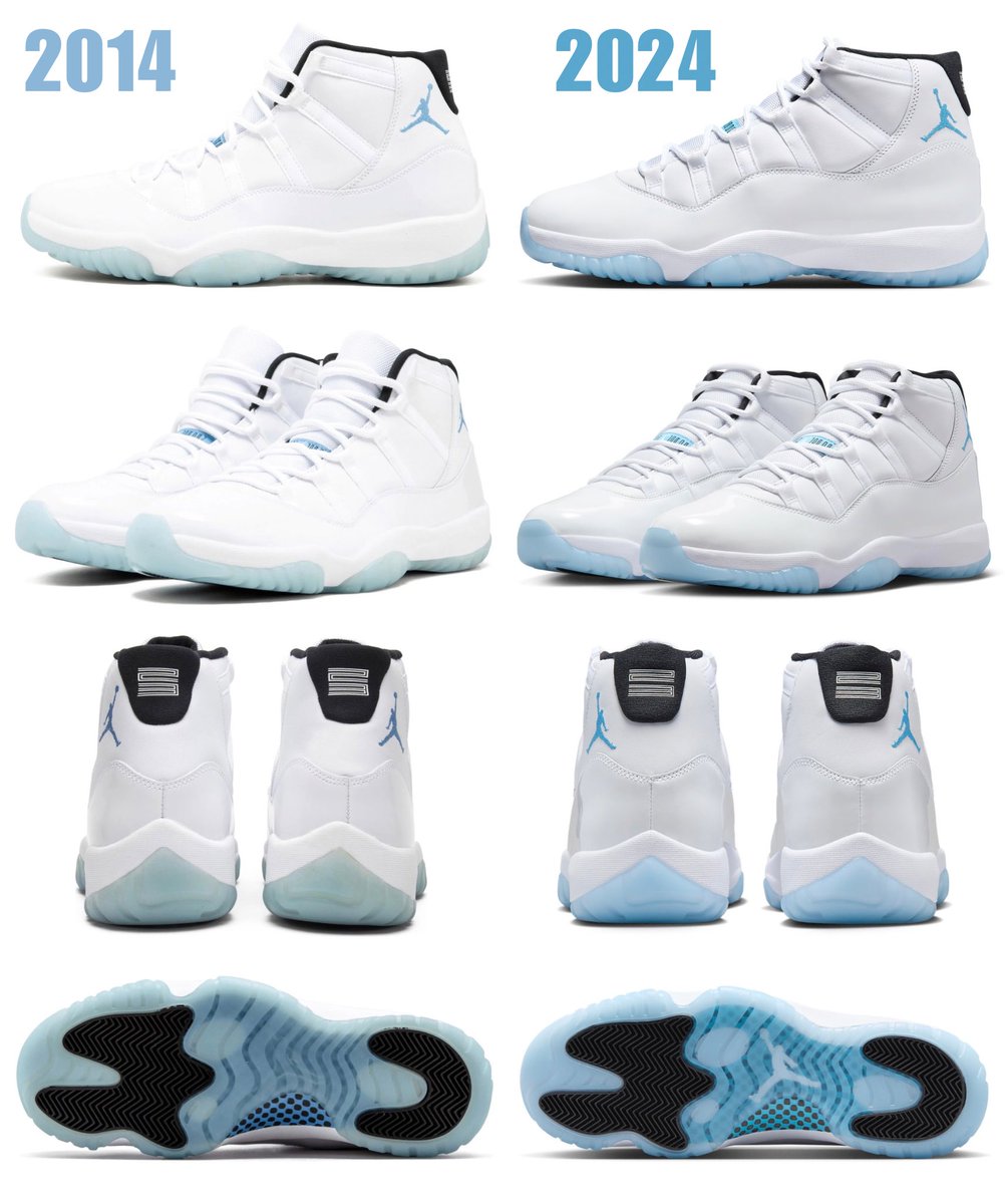 2014 vs 2024 “Legend Blue” Air Jordan 11 comparison. ? display picture 2