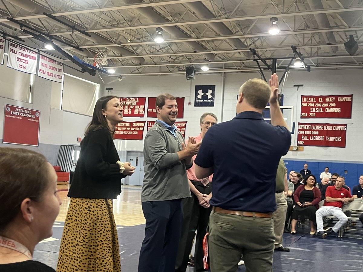 HolyGhostPrep's tweet photo. The first Morning Meeting of the school year offered the chance to formally introduce the new faculty/staff members to the student body. The newest @HolyGhostPrep employees took part in a couple rounds of "Would You Rather?" to the delight of the students.
#ThinkFun #ThinkGhost https://t.co/Awt4qqsqgJ