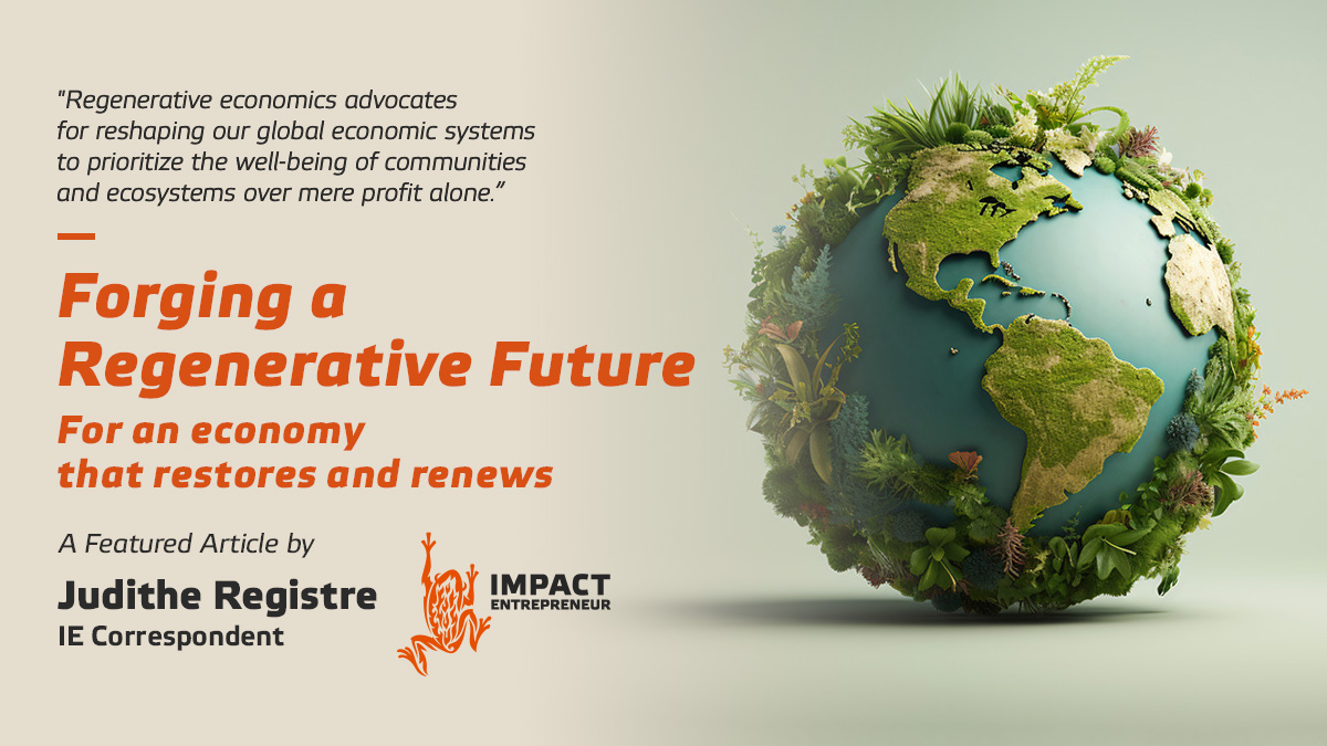 🌍 Can our economy do more than just sustain? 
Judithe Registre argues that it's time to move beyond "doing less harm" and embrace a regenerative economy that heals, restores, and revitalizes our planet and communities. 

Read the full article here: impactentrepreneur.com/forging-a-rege…