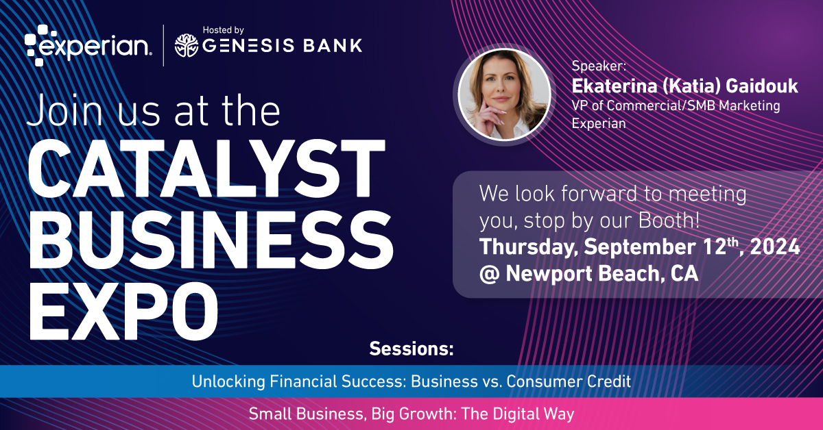 Join us at Genesis Bank Catalyst Expo 9/12 1-4pm.
It's happening the Genesis Bank Courtyard 
4675 MacArthur Court, Newport Beach, CA
Our V.P Katia Gaidouk will be speaking
Come and say hi gbie.mygenesisbank.com/rsvp/