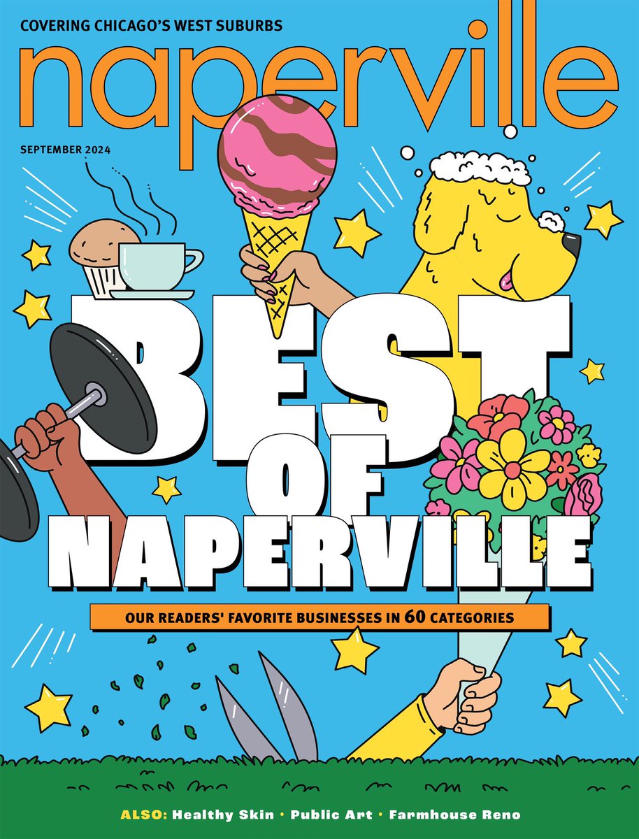 Cover illustration for Naperville Magazine.