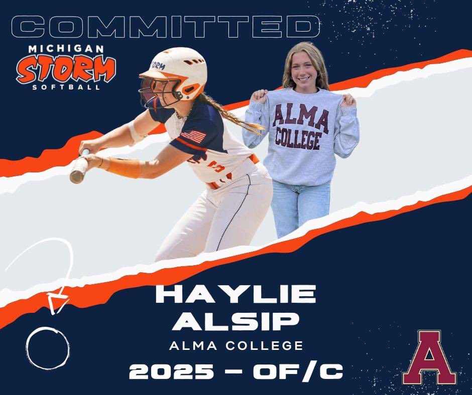 🚨COMMITTED🚨 

Congratulation <a href="/Haylie_Alsip/">Haylie Alsip</a>!! Go <a href="/AlmaScotsSB/">Alma College Softball</a>!