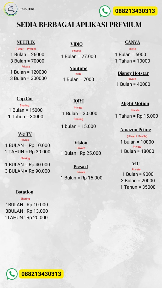 cuowo666's tweet photo. aplikasi premium https://t.co/7SzEc8sbE9

Aplikasi premium murah
#premium https://t.co/UkClTnfRrY