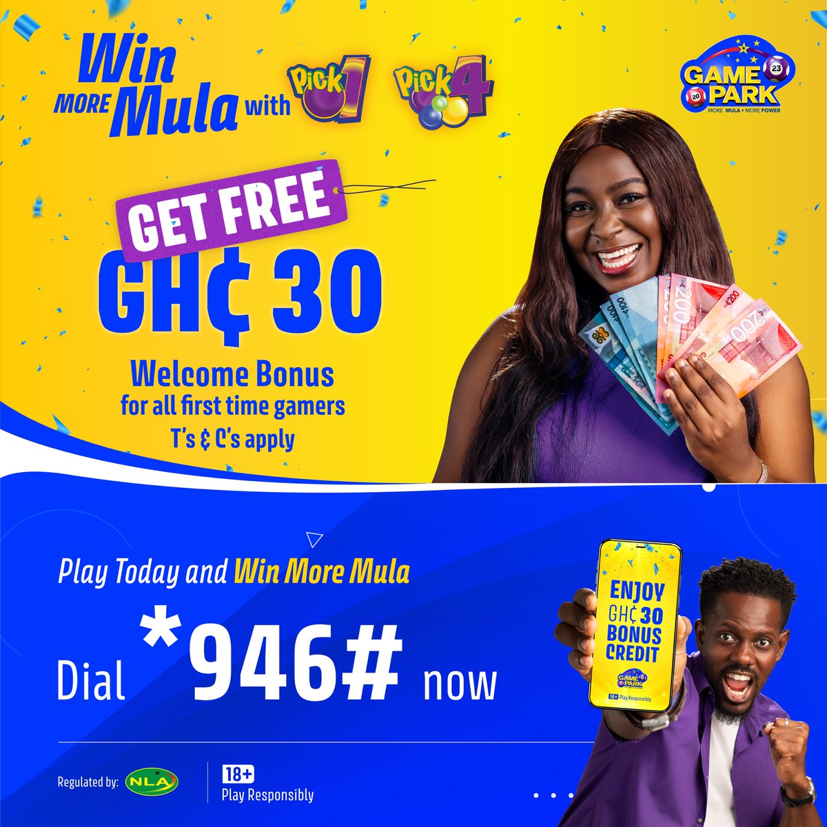 QwesiSoldier (@qwesisoldier) on Twitter photo Win GHS 30 gaming credit on your first play. Dial *946# to play Pick 1 or Pick 4 now!
#Gamepark #Easytoplayeasytowin #winmoremula <a href="/GamePark_GH/">Game Park GH</a> _gh Win GHS 30 gaming credit on your first play. Dial *946# to play Pick 1 or Pick 4 now!
#Gamepark #Easytoplayeasytowin #winmoremula <a href="/GamePark_GH/">Game Park GH</a> _gh