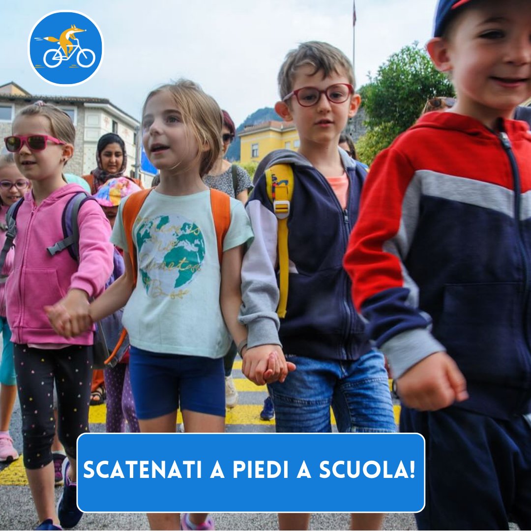 anna_becchi's tweet photo. 🦊Venerdì 20 come andiamo a scuola? Scatenati a piedi e in bici con un Pedibus, o con un Bike to school: basta un appuntamento, un percorso, un tamtam, degli amici, ma soprattutto tanto divertimento. ADERITE, PARTECIPATE, SCATENATEVI!  👣🚲🤸🏽
#Scatenati #biketoschool #pedibus https://t.co/fBOfdn6txy