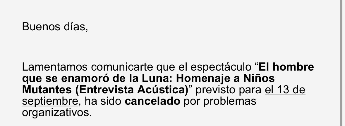 aileon84's tweet photo. Ya vale con la maldición esta que tengo con las entradas y los conciertos, no? 😔😭

Ahora ya solo les veré una vez más, en La Riviera. El último. Aún no lo he asimilado. 

@n_mutantes https://t.co/a3SxUuVlE8