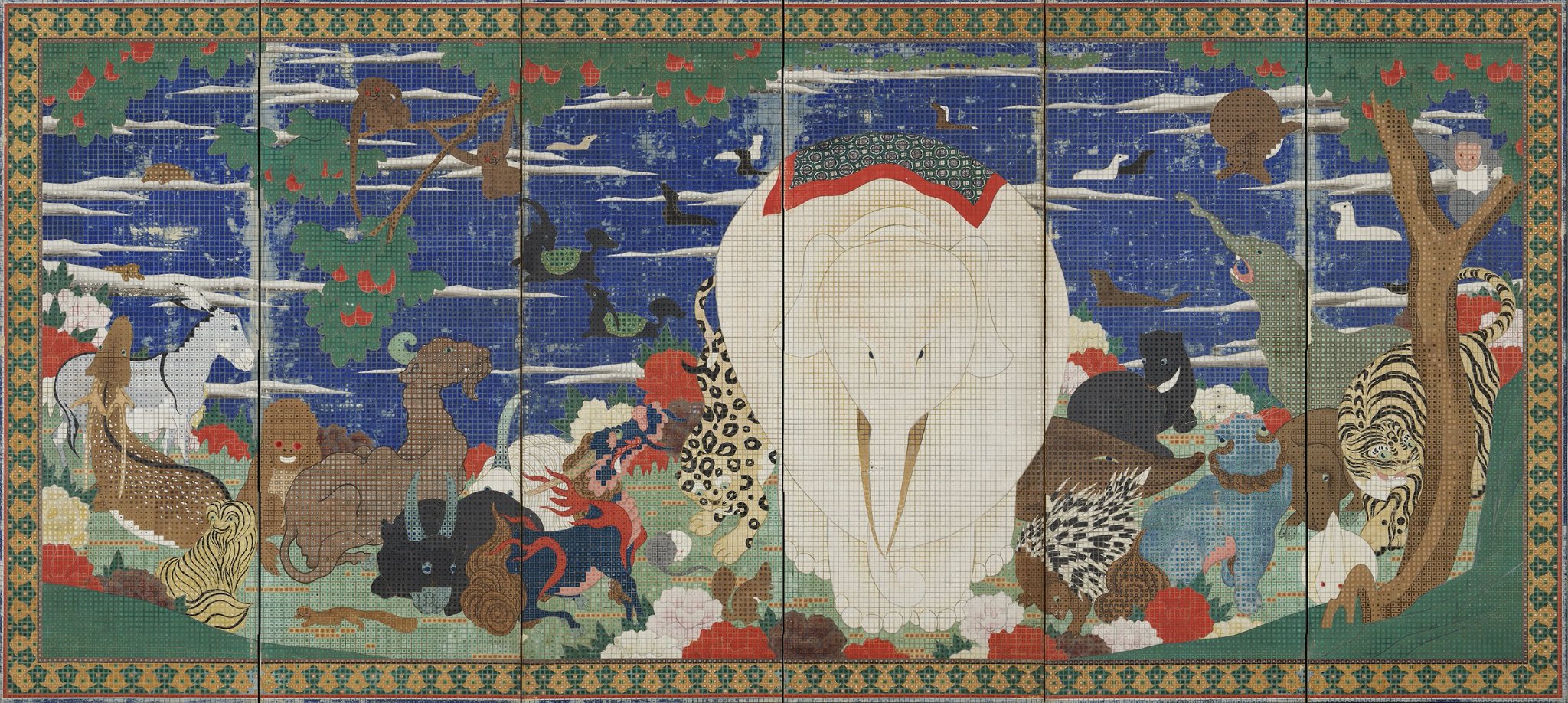 伊予國江戸時代寺社稀少天井絵図残骸２００〜２８０年頃月光に松木鳥４５センチ当時物 伊予國江戸時代寺社稀少天井絵図残骸200〜280年頃月光に