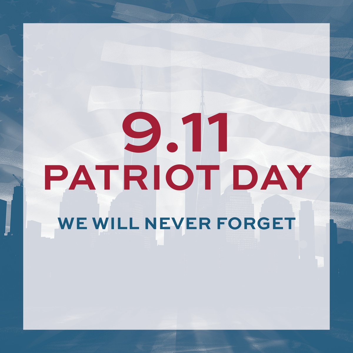 Today, we remember the lives lost and the heroes who rose in the face of tragedy. Though years have passed, the memory of September 11th lives on in our spirits.

To all the families, survivors, and heroes of 9/11, we hold you in our hearts today and always. May we never forget.