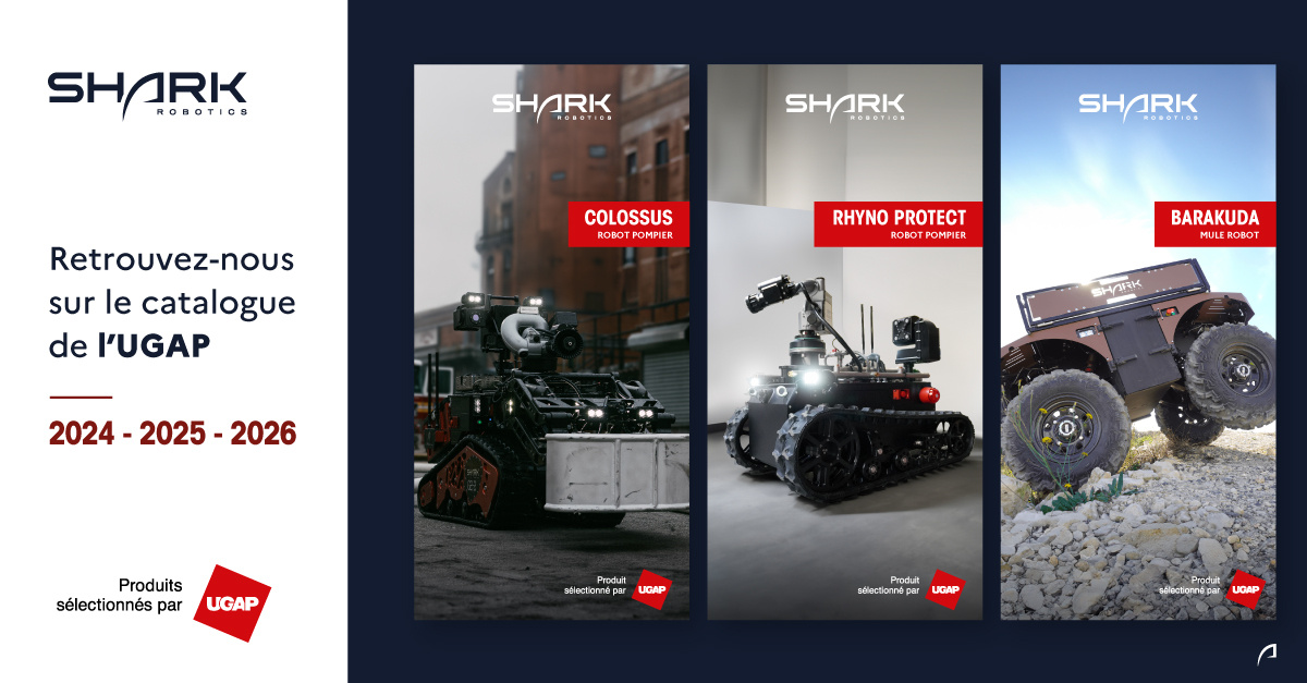 #NEWS | Pour cette rentrée 2024, la team Shark est ravie de vous annoncer que l’<a href="/ugap/">UGAP</a> , première centrale d’achat public en France, a de nouveau retenu <a href="/SharkRobotics/">SHARK ROBOTICS</a> dans la robotique terrestre, pour les 4 prochaines années !