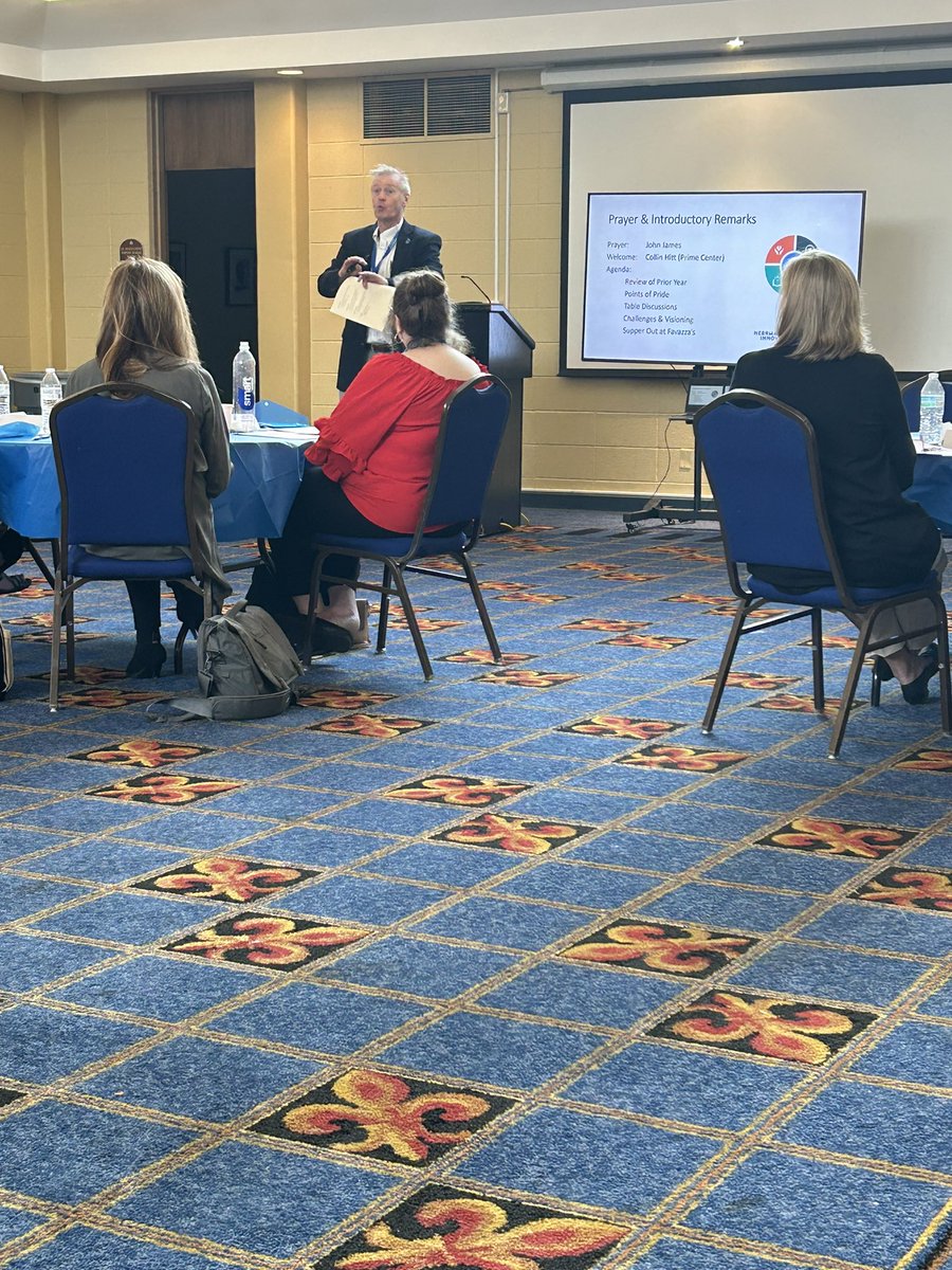 Dr. John James leading Catholic school superintendents in the regional meeting held by the <a href="/herrmanncenter/">Herrmann Center for Innovative Catholic Education</a>  <a href="/SLU_SOE/">SLU_SOE</a>
