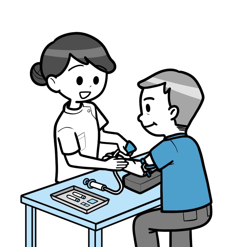 ポートフォリオ用に2cイラスト＋いつもと違うテイストで描いてます💉