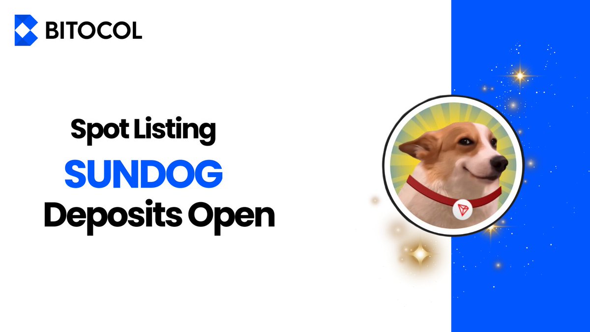 bitocol's tweet image. 📣 Today Bitocol will be listing $SUNDOG to the #BitocolSpot trading platform with @SUNDOG_TRX!  

Deposit Open: Sep 11, 8AM UTC
Listing time: Sep 11, 10AM UTC  

#BitocolListing #Crypto