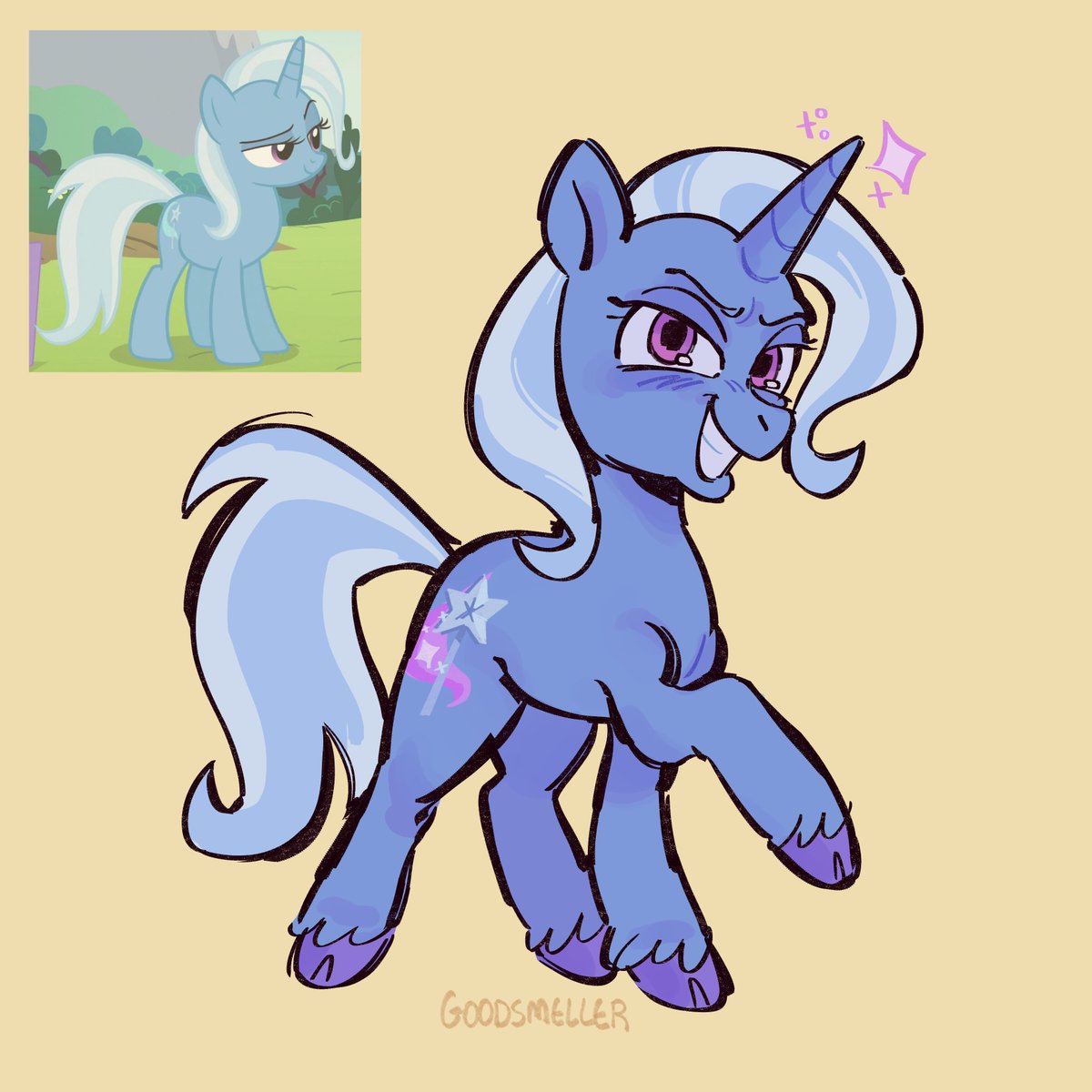 the great and powerful blue magic horse 🪄✨ #mlpart