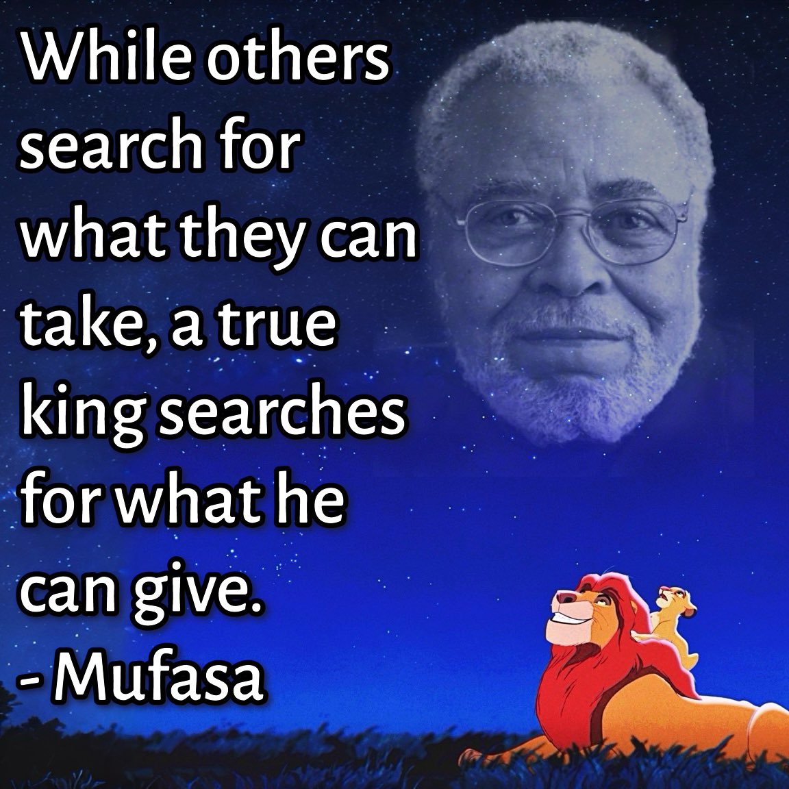 WillStuck's tweet photo. It was a “no brainer” for me who should be the source of this week’s #WaltWednesday. The difficulty came in deciding which quote from this amazing human and actor, to use. This one seems fitting for one who gave so much to the world. #RIPJamesEarlJones https://t.co/1ZI8pC0alM