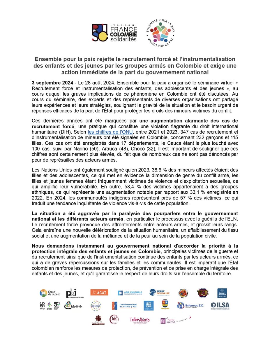 Réseau France-Colombie Solidarités tweet media