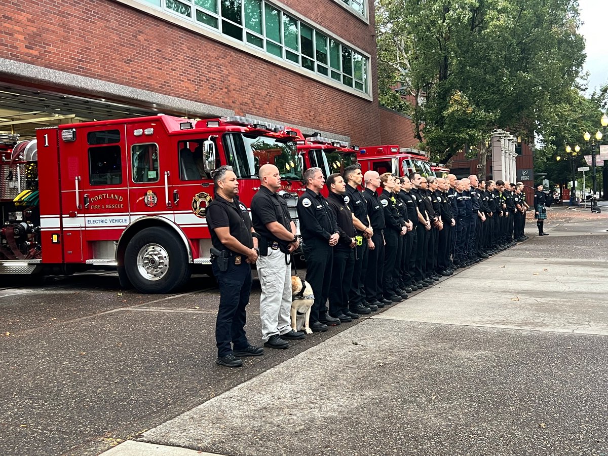 Portland firefighters are holding a moment of silence outside fire stations across the city to honor those who lost their lives 23 years ago on 9/11. They held moments of silence 6:58 and 7:28 to mark the collapse of the north and south towers.