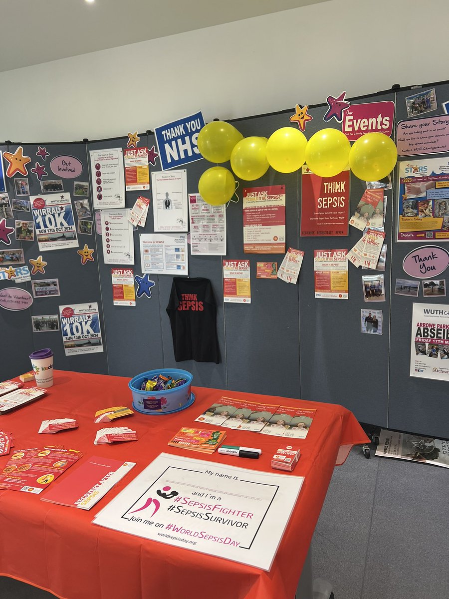 Spreading awareness of #sepsis with our amazing sepsis survivor Mark and his lovely wife Sheila. Mark sharing his experiences with staff and the public, encouraging them to ask “could it be sepsis” #sepsis <a href="/WUTHImprovement/">WUTH Improvement Team</a> <a href="/PatientWuth/">WUTH Patient Experience</a> <a href="/WUTHstaff/">WUTH Staff</a>