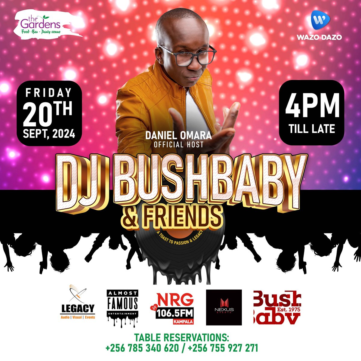 djbushbaby's tweet photo. One stage, multiple legacies. Let’s create moments that echo for a lifetime. 🏆🎧 #DJLegends #PartyWithPurpose
#DJBUSHBABYANDFRIENDS
A TOAST TO PASSION AND LEGACY. 

FRIDAY 20TH SEPTEMBER 
@GardensNajjera 
@wazodazo 
@OmaraDanielol 
@wa_Kabwohe 
@AlmostFamousUG https://t.co/EJLnaZkZyC