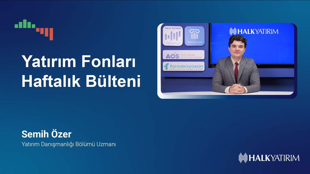 halkyatirim's tweet photo. Yatırım Fonları Haftalık Bülteni YouTube kanalımızda! Bültene ilişkin detayları Yatırım Danışmanlığı Bölümünden uzmanımız Semih Özer sizler için anlattı. Hemen izlemek için tıklayın:
https://t.co/pGOcVItpvl https://t.co/CJac6xJV7N