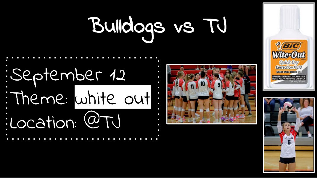 LeMarsDogs's tweet photo. the DOGS are on the road!! make the trip and come support the volleyball team tomorrow! #beloud #support #whiteout https://t.co/TkwtaIh6B7
