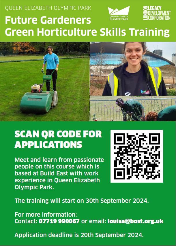 Future Gardeners Charity (@future_gard) on Twitter photo 🌱Living in #Newham or #TowerHamlets? Interested in #horticulture? Join the Future #Gardeners programme at the Queen Elizabeth Olympic Park (<a href="/noordinarypark/">Queen Elizabeth Olympic Park</a>) this September!
💥Deadline for applications is 20 September 🌱Living in #Newham or #TowerHamlets? Interested in #horticulture? Join the Future #Gardeners programme at the Queen Elizabeth Olympic Park (<a href="/noordinarypark/">Queen Elizabeth Olympic Park</a>) this September!
💥Deadline for applications is 20 September