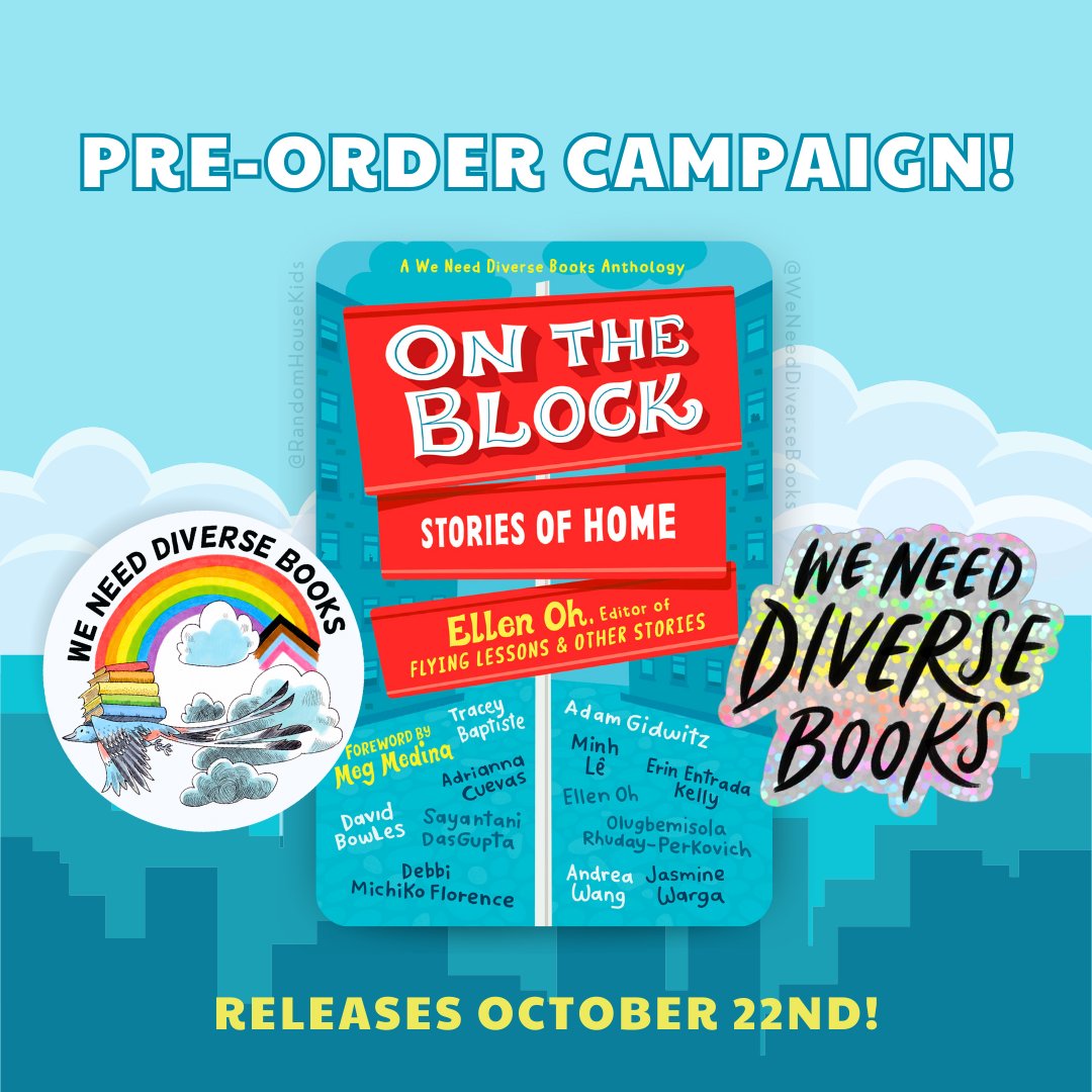 We Need Diverse Books (@diversebooks) on Twitter photo 🔔 Announcing the official pre-order campaign for ON THE BLOCK! 📚🏙️
ON THE BLOCK: STORIES OF HOME comes out from <a href="/randomhousekids/">Random House Children's Books</a> on October 22, and if you preorder a copy, you can claim some exciting freebies!
🏙️ bit.ly/OTB-preorder 🔔 Announcing the official pre-order campaign for ON THE BLOCK! 📚🏙️
ON THE BLOCK: STORIES OF HOME comes out from <a href="/randomhousekids/">Random House Children's Books</a> on October 22, and if you preorder a copy, you can claim some exciting freebies!
🏙️ bit.ly/OTB-preorder