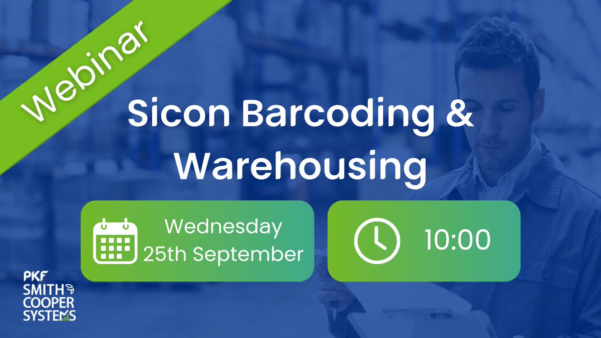 PKF_SCS's tweet image. Calling all manufacturing and distribution businesses! We're running a webinar all about the Barcoding &amp;amp; Warehousing Module from @SiconLtd. 🏭

Sign up here: bit.ly/3ToRj41

#Sicon #Barcoding #Warehousing