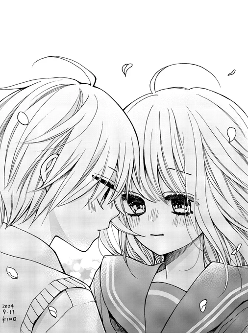 「あと10cm」

これで結局キスできないまま
「帰ろっか…」「…うん」
みたいな二人っていいよねぇ…なラクガキ 