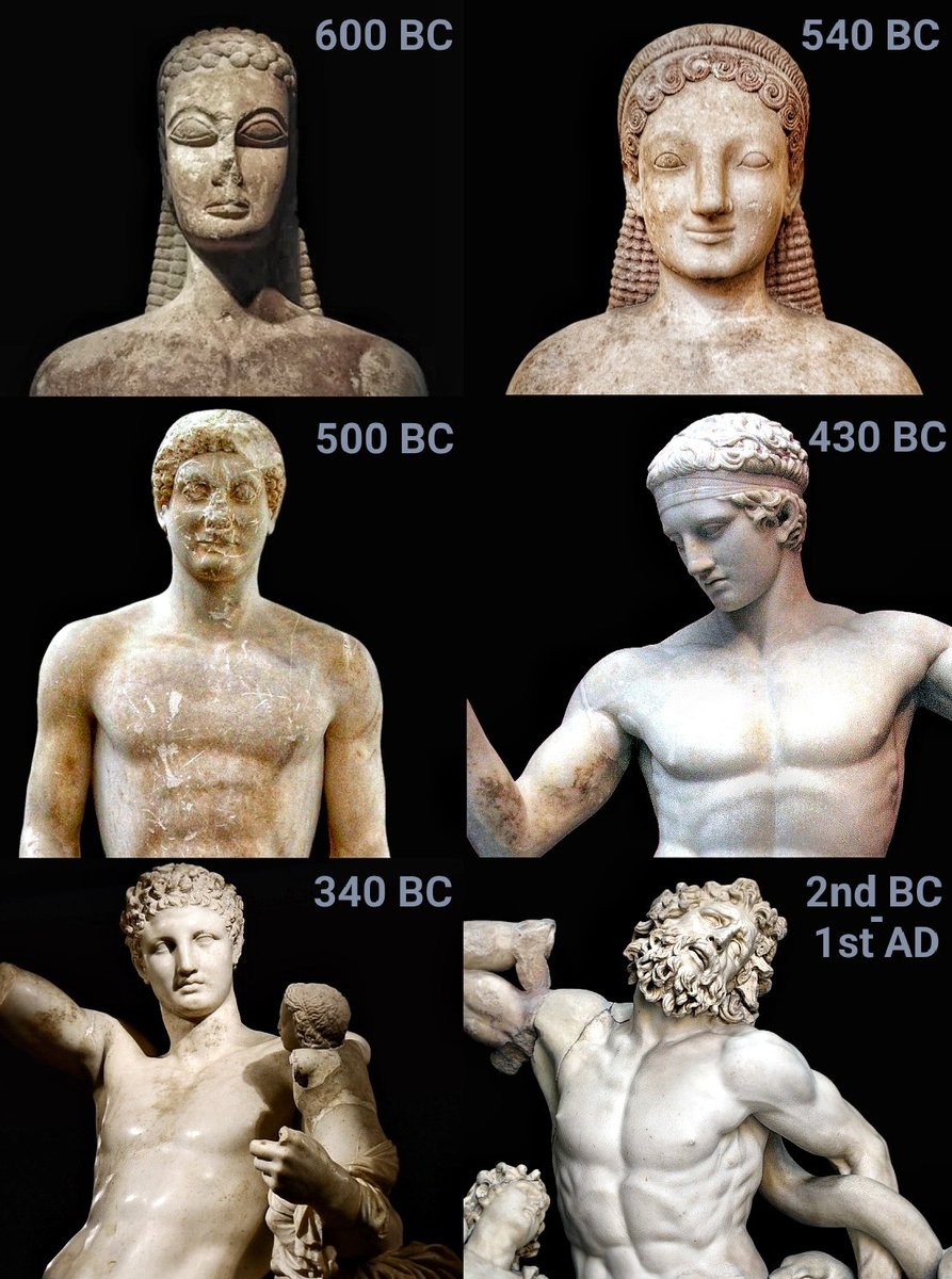 greece_heritage's tweet image. The Evolution of Ancient Greek Sculpture.