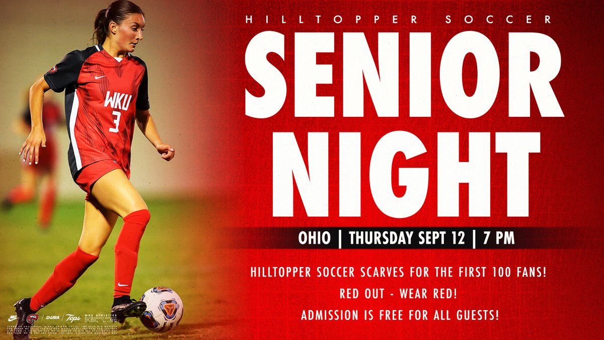 WKU_Soccer's tweet photo. Can't wait to celebrate our Seniors tomorrow night at the WKU Soccer Complex! 

#GoTops https://t.co/2jzJSRrQ1a