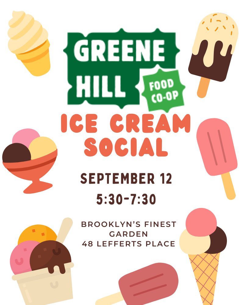 The Outreach team is hosting a Co-op Catchup on Sept 12 at a Brooklyn's Finest Garden just a 5 min walk from the store. We'll meet, catch up on adventures &amp; get to know one another. Grab a sweet treat &amp; meet some new co-op friends. Trial members, coop-curious &amp; all are welcome!