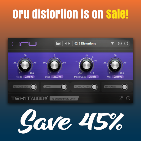 TekitAudio's tweet photo. Oru distortion plugin is on sale! Save 45% at https://t.co/Bm0d9V7yrj or https://t.co/qGozsLXswN

#vst #audioproducer #vstplugin #audioplugin #wavefolder #distortion #audiounit #musicproducer #musicproduction #audio #SoundDesign https://t.co/4Zwi8V9PJZ