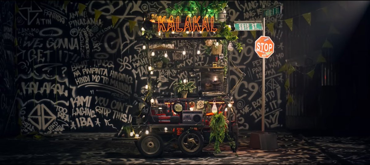gmanews's tweet photo. 🔥 SB19 X GLOC-9 🔥

The music video for SB19 and Gloc-9's song "KALAKAL" is finally out!

In the MV, SB19 members Pablo, Ken, Stell, Josh, and Justin are vibing to the song in a set full of different kinds of goods, such as clothes, plants, and old television sets. Some of the items show images from their solo releases, such as the album cover of Ken's 7sins, Stell's single "Room," and Josh's JC logo.

COURTESY: SB19 Official/YT