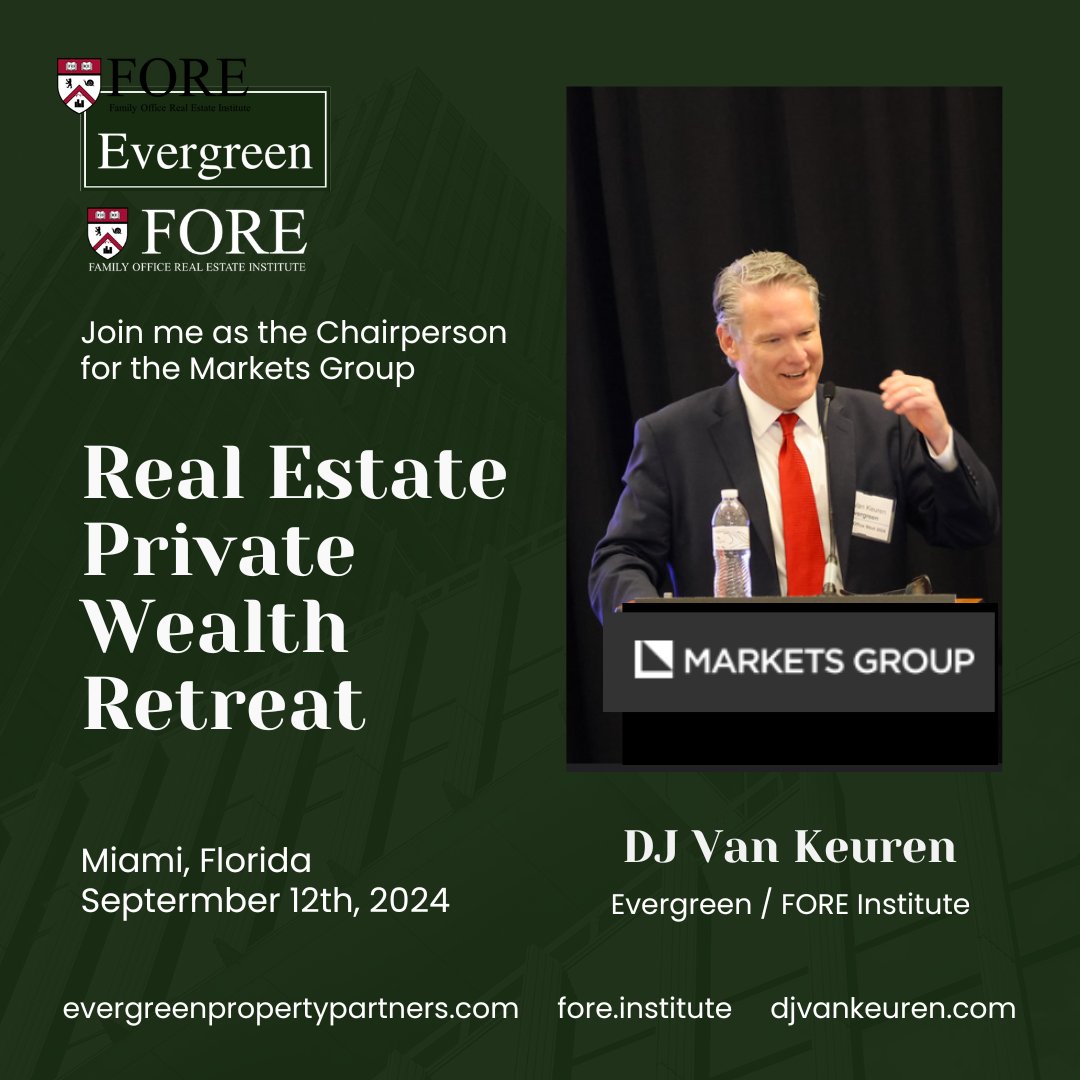 Join me at the Markets Group's premier Real Estate Private Wealth Event, where I have the privilege of serving as your chairman. Don't miss this opportunity to unlock invaluable insights in real estate wealth. 

#RealEstateWealth #MarketsGroup #WealthRetreat #familyoffice