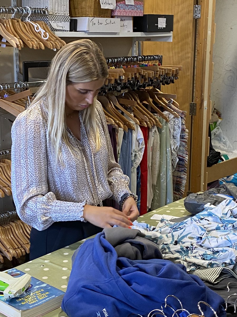 Benet_R_Adams's tweet photo. Today Issy and I are volunteering at the Ty Hafan charity shop in Whitchurch Cardiff. Come on in and check the wonderful stuff they have. Some real quality bargains. @GleedsGlobal @tyhafan https://t.co/AdbLuMyVQS